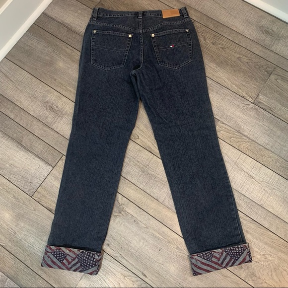 Tommy Hilfiger Vintage American Flag Cuff Mom Jeans - 6 - Picture 2 of 6